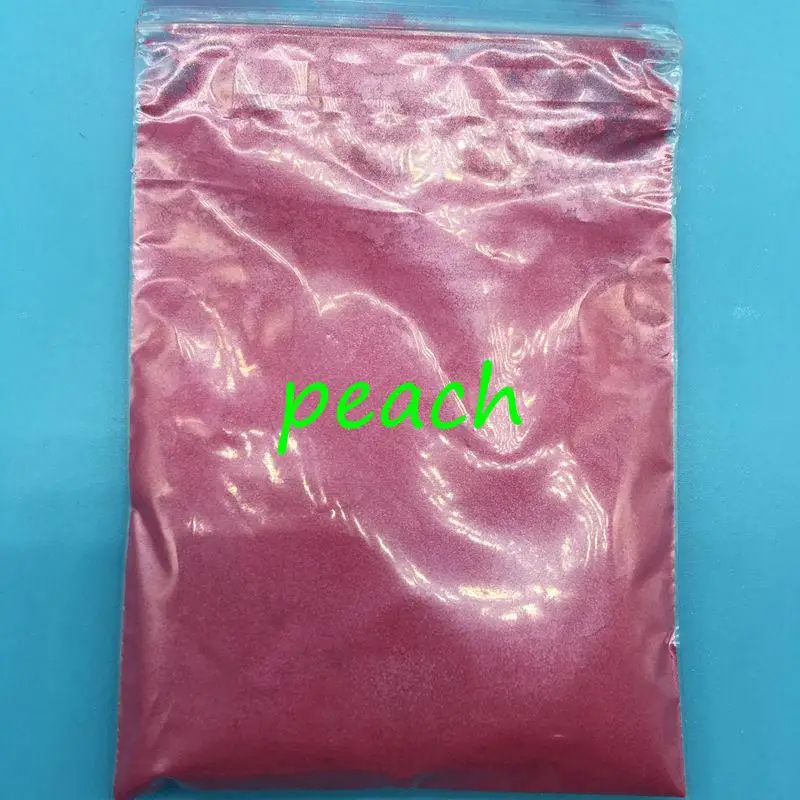 Peach 100 г цветной жемчужный порошок для макияжа, много цветов Слюда Порошок для ногтей блеск, перламутровый косметический пигмент - Цвет: Peach