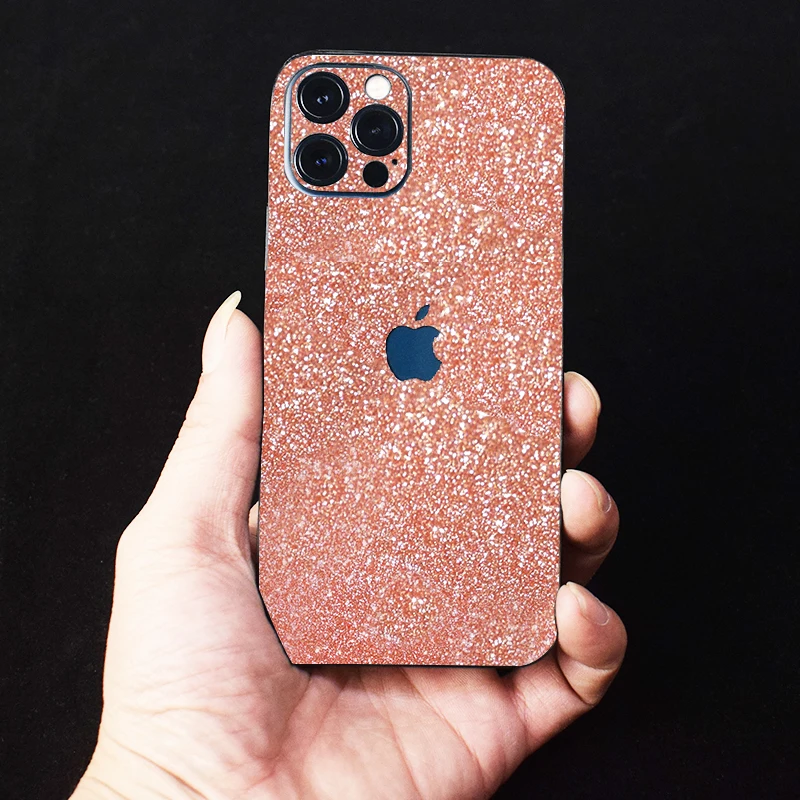 Luxury Glitter Front+Back Decorative Film For iPhone 12 11 PRO MAX mini XR SE2 XS iPhone7 8 6s 6 Plus Protector Back Stickers