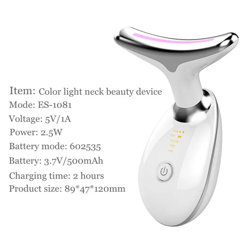 

LED Neck Lifting Tighten Massager Electric Heating Photon Therapy Wrinkle Remover Skin Lifting Women Beauty Skin Care Device