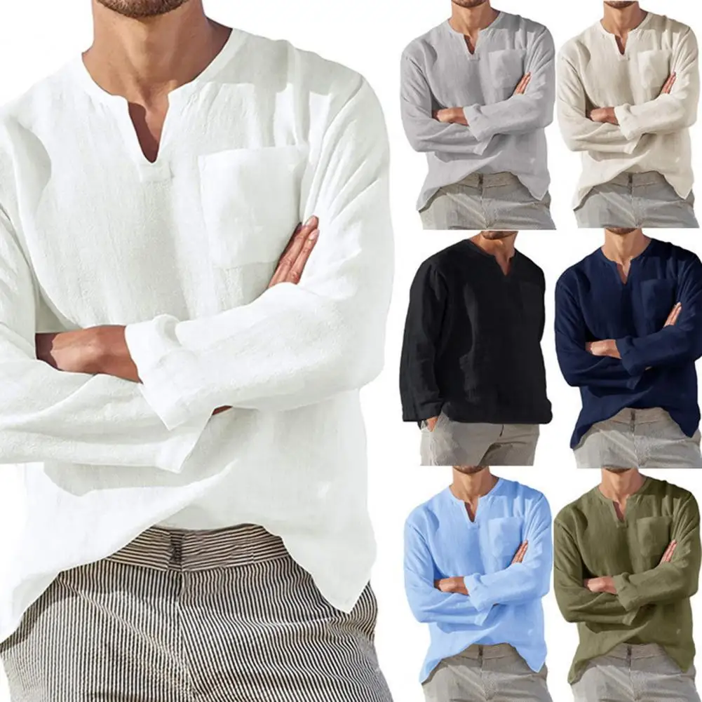 

Simple Chic Solid Color V Neck Pocket T-shirt Top T-shirt Pocket for Work