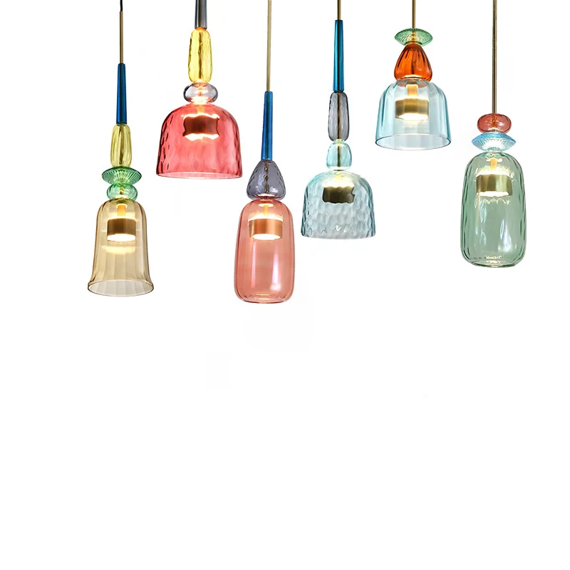 

nordic simple glass pendant modern color glass pendant light hanging light indoor pendant light LED pendant light