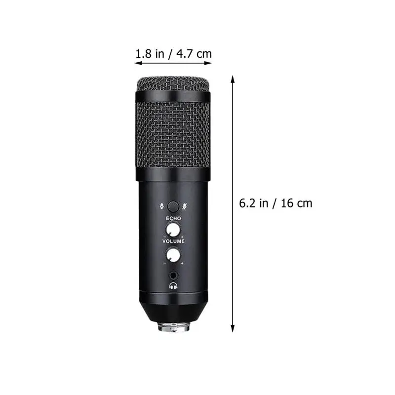 

1 Set Recording Microphone Plug And Play Microphone For Computer (Black)