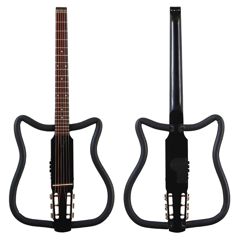 

Headless Foldable Electric Acoustic Guitar Portable Silence 34 Inch Travel Silent Guitar With Classical Head