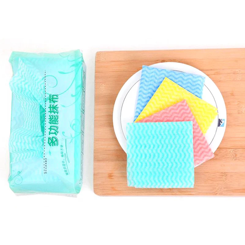 

80Pcs/pack Washing Dish Towel Environmental Disposable Magic Kitchen Cleaning Cloth Tool Non-stick Towel Bag Oil Wiping Rags-40