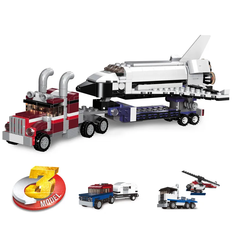 Creator 3 в 1 вертолет транспорт строительные блоки комплект кирпичи город