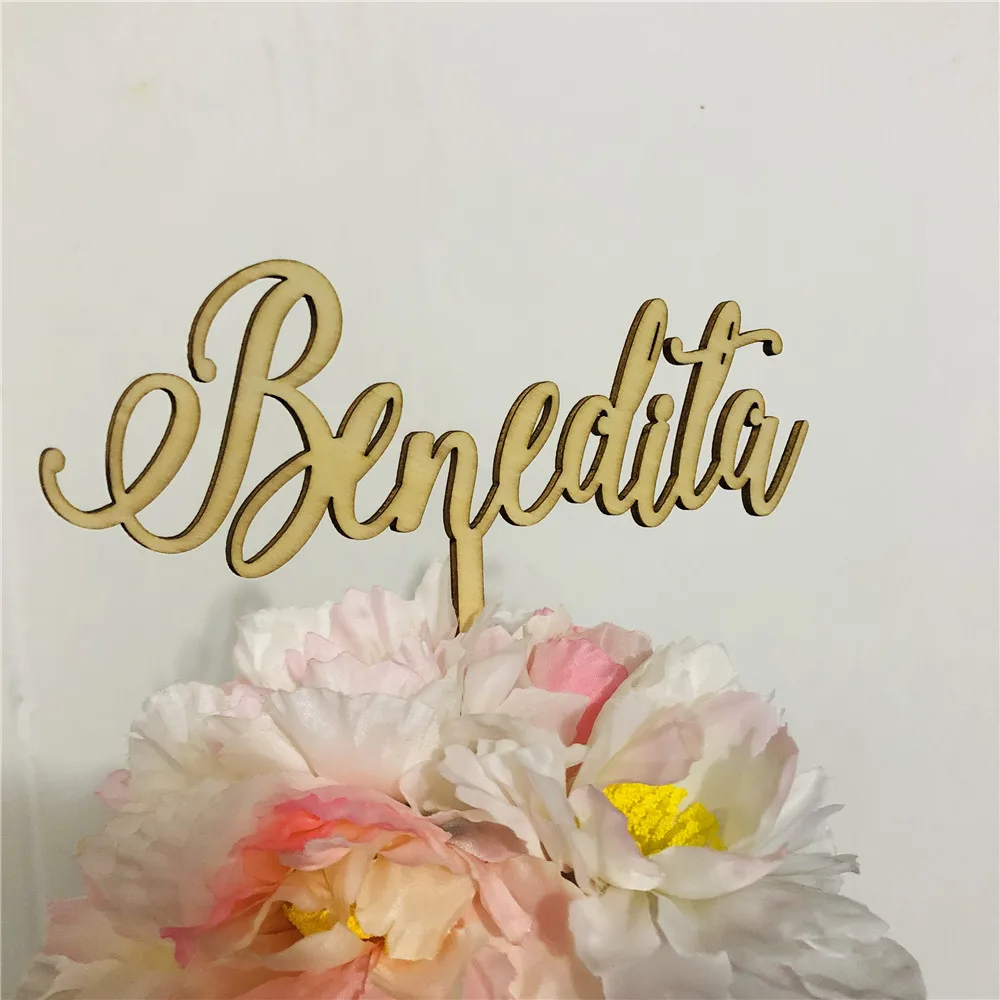 Индивидуальный Топпер для свадебного торта изготовленный на заказ Деревянный