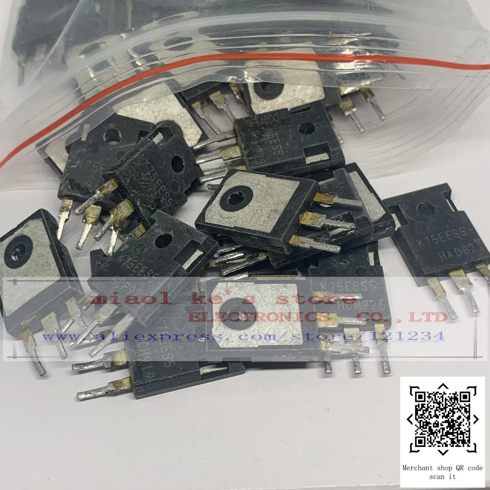 

[5pcs]Used goods; IKW75N65ES5 mark: K75EES5 - 650V 75A TO-247 IGBT power tube - high quality original second-hand series