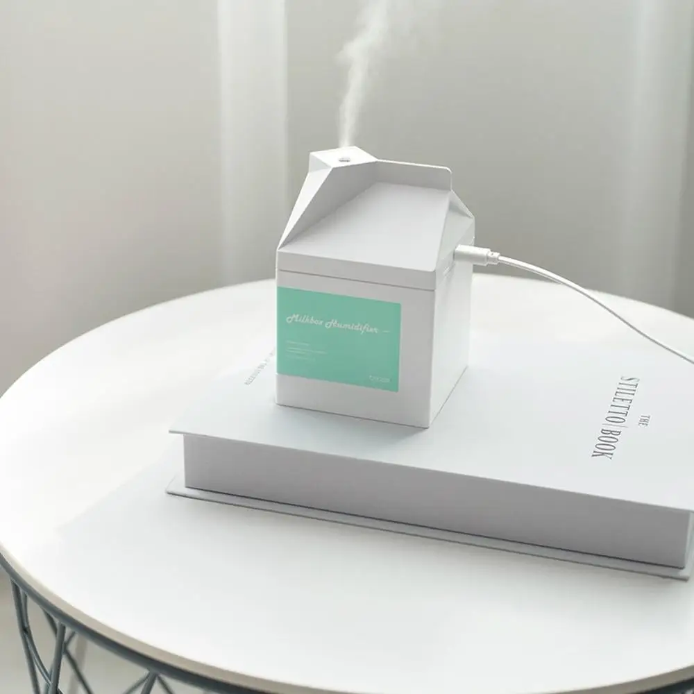 Milk Carton Air Humidifier 260MLMini Usb Ultrasonic Aromatherapy Machine Led Light Aroma Diffuser For Home Office | Дом и сад