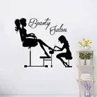 Наклейки на стену для педикюра, студийное украшение для ногтей, модная наклейка для маникюра и дизайна стен для девушек, съемная наклейка для дизайна интерьера, AC294