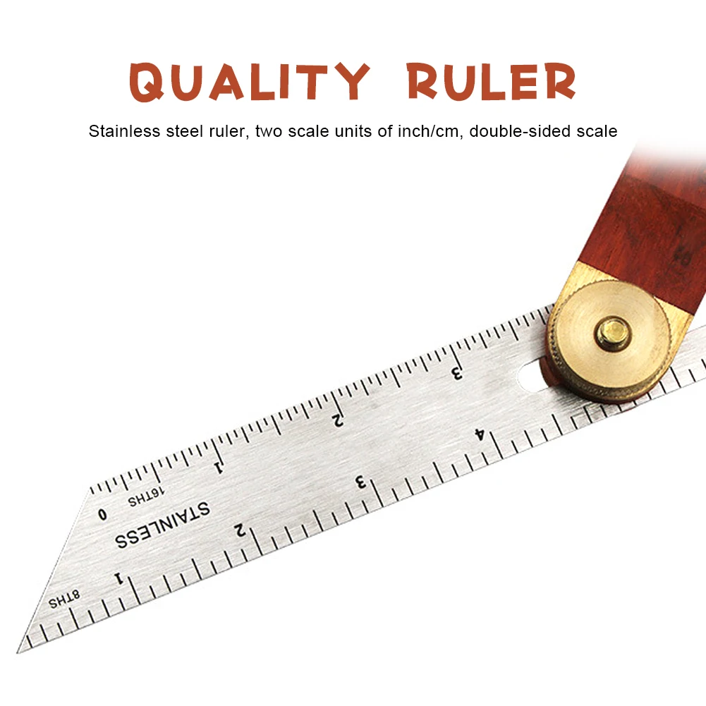 

Measurement Tool Hardwood Handle Angle Finder Woodworking Tool 9" Sliding Bevel Gauge Adjustable Gauge