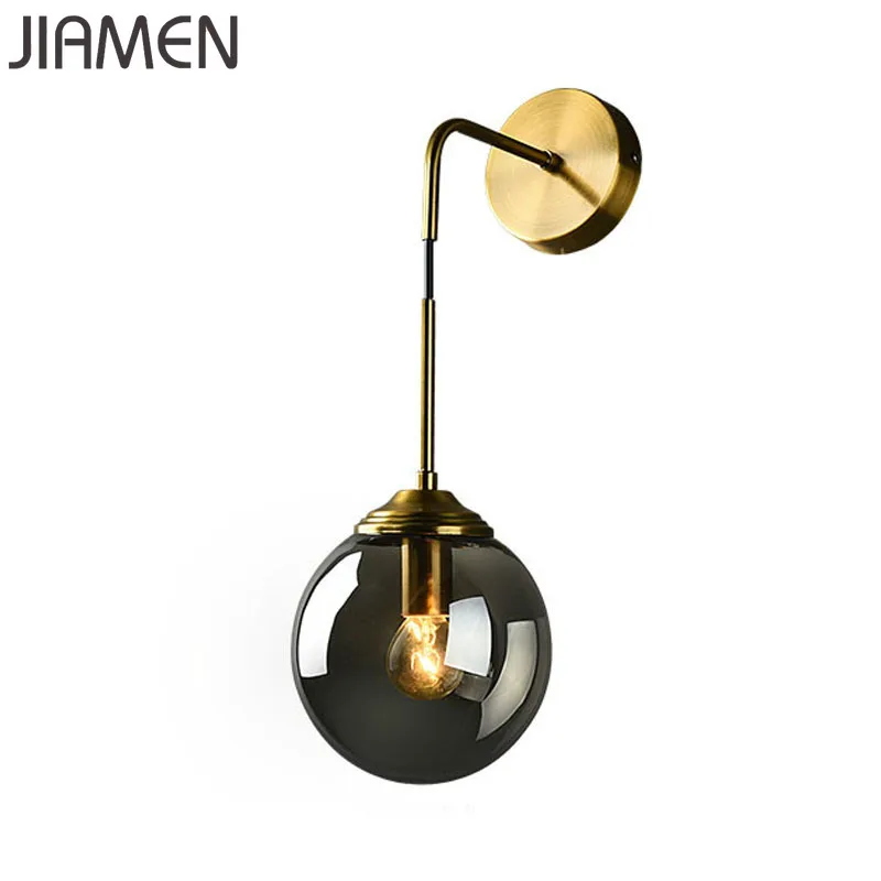 JIAMEN современный золотой/черный настенный светильник Led E27 15 см/20 см круглые