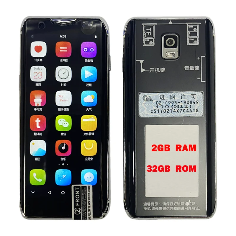 Карманный смартфон K-touch i10 3,5 дюймов изогнутый экран 16 Гб/32 ГБ/64 ГБ rom мини мобильный телефон android 8,1 Google Play Store мобильный - Цвет: i10 Black 2GB 32GB