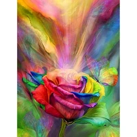 gatyztory 60x75cm frame diy oil digital painting by bumbers kits abstract flower paint by numbers for adults home decors gift