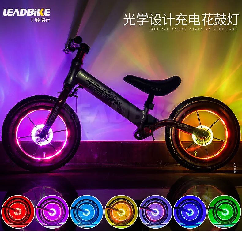 Параллельный светодиодный светильник для велосипедных колес 7 цветов 18 режимов