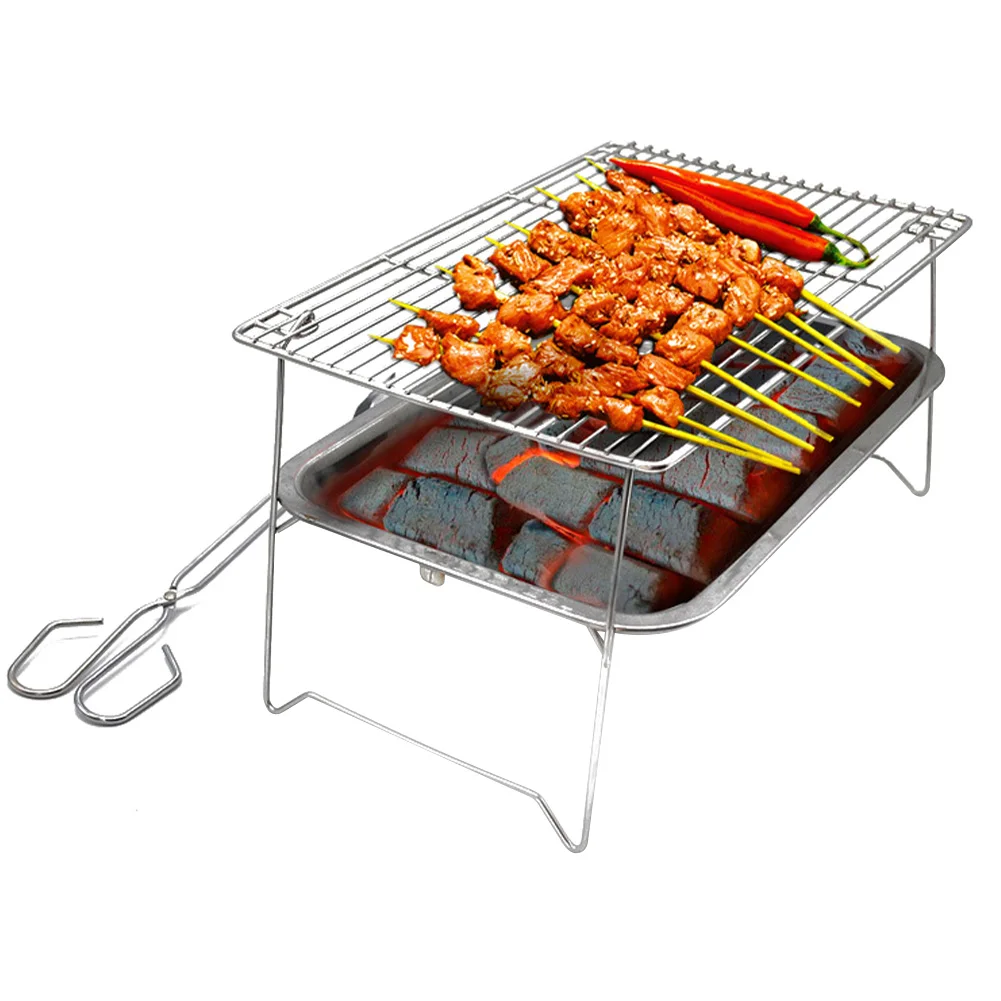 Складные портативные Грили для барбекю из нержавеющей стали уличные пикники