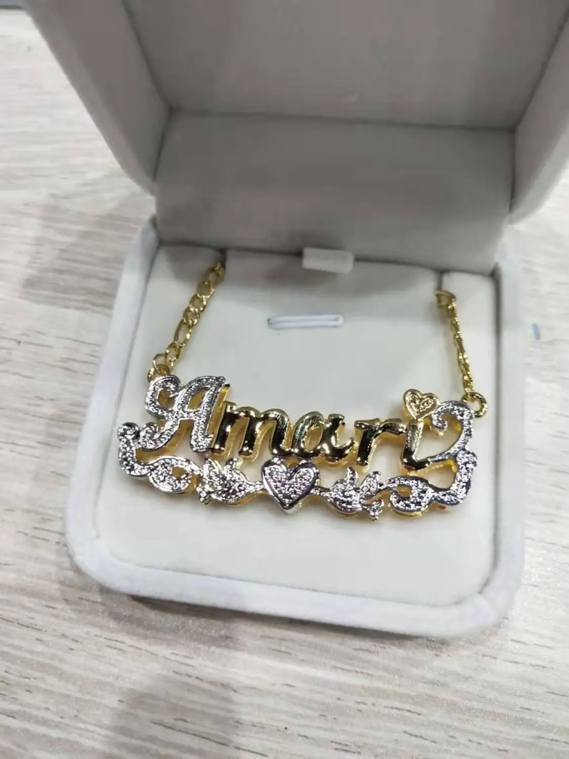 3D ожерелье в стиле хип хоп ожерелья на заказ двухцветное с именем