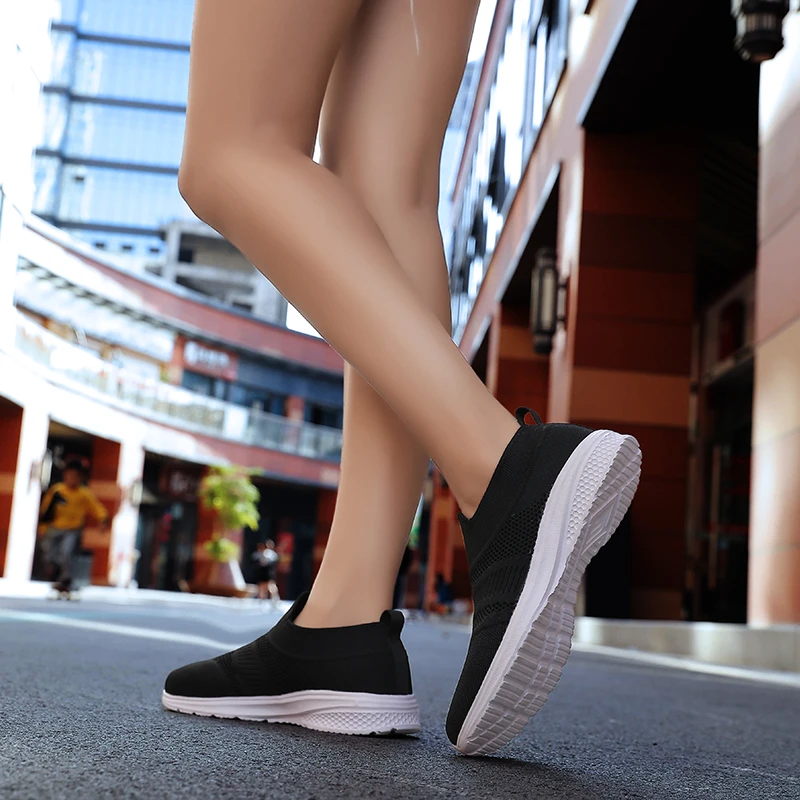 

Women Ladies Summer Fashion Breathable Mesh Basket Loafers Slip On Boat Sock Flats Tenis Casual Female Womens Sneakers Shoes