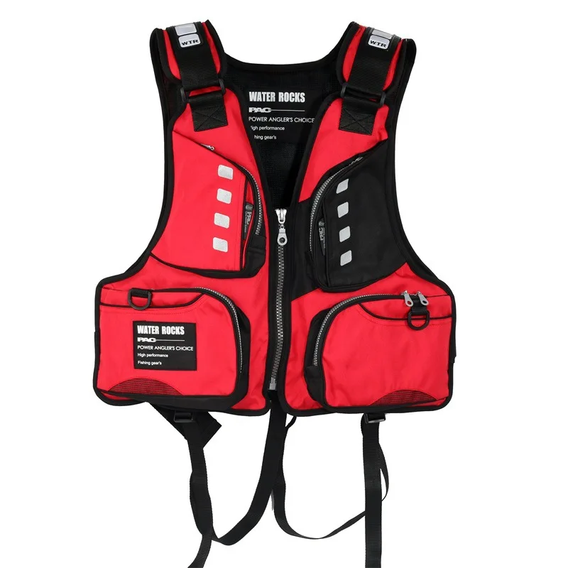Professional life vest fishing swimming safety jacket adult water sports rafting sailing buoyancy big pocket | Спорт и развлечения