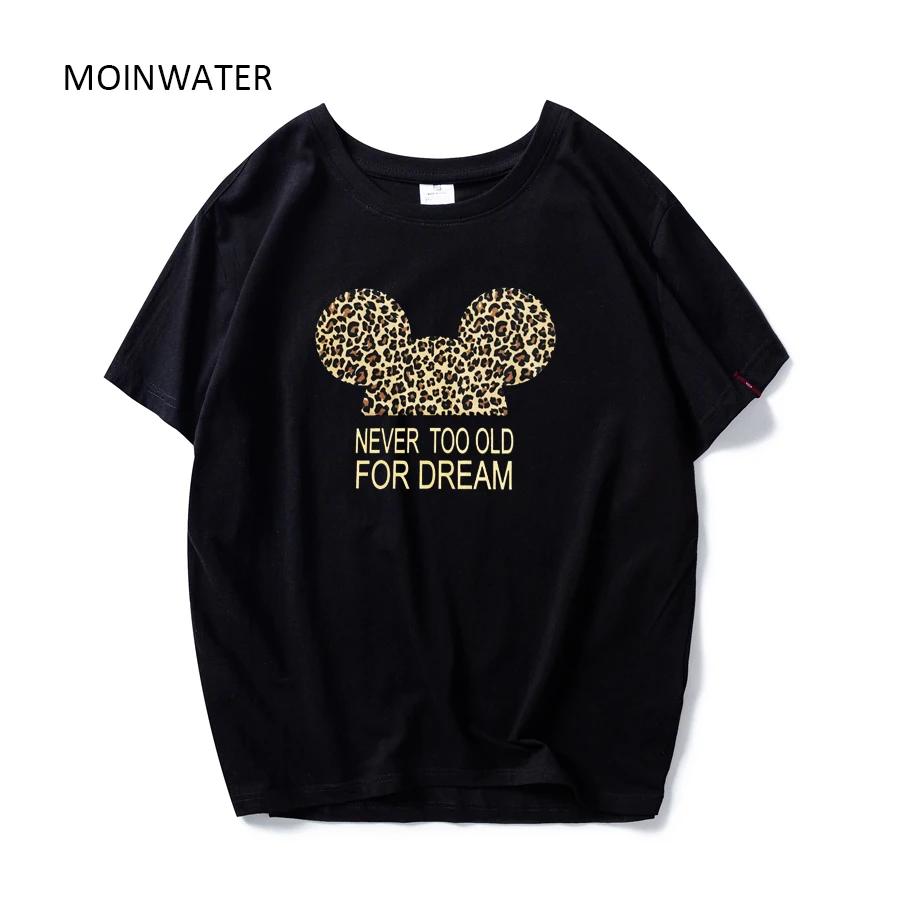 MOINWATER новые женские повседневные футболки с леопардовым принтом Модные белые из