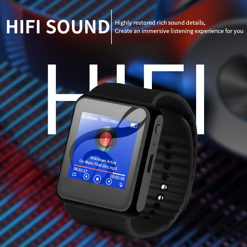 Смарт часы Bluetooth MP4 плеер с наушниками поддержка чтения электронных книг просмотр