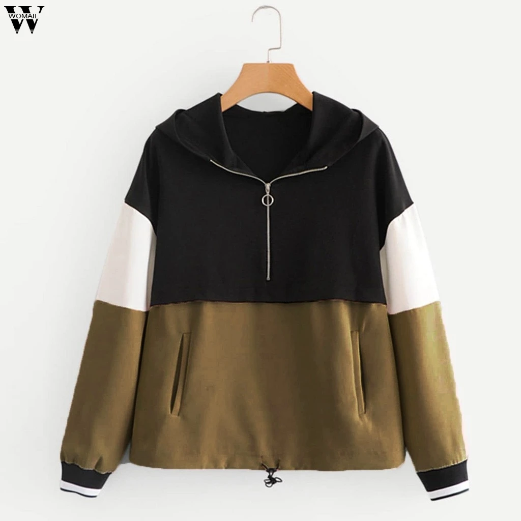 Свитшоты 1 шт. Женская толстовка на молнии с капюшоном джемпер Повседневный