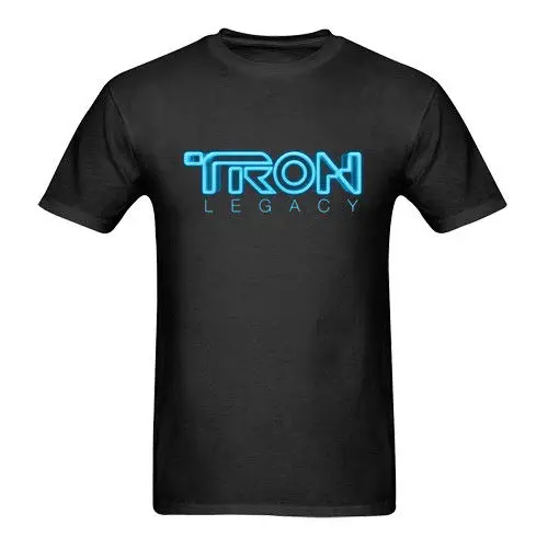 2018 новая мужская футболка TRON Legacy черная Горячая тема Remington с логотипом из 100%