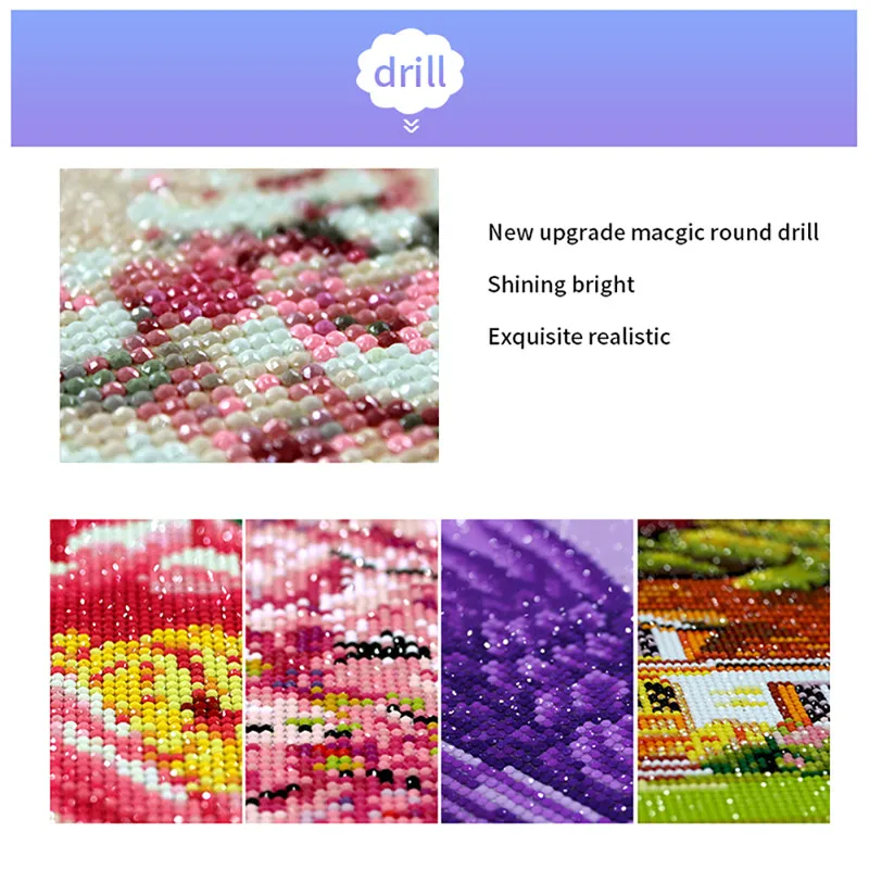 Алмазная 5D картина сделай сам мозаика из круглых страз с изображением оленя лося