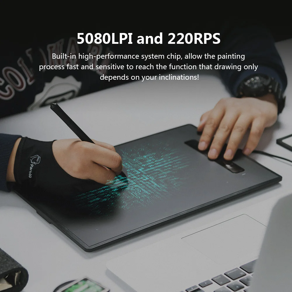 

Parblo A609 Graphics Tablet Professional USB Digital Drawing Tablets Animation Drawing Board Design Arts