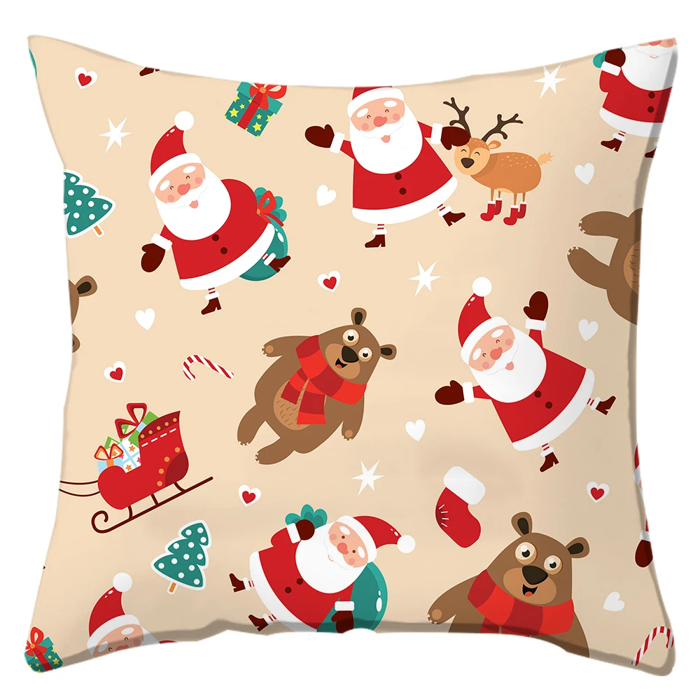 Homesky Merry Christmas чехол для подушки 45x45 см декоративный s Санта Клаус полиэстеровый