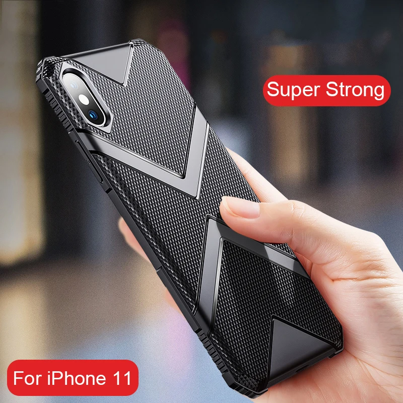 Чехол для Apple iPhone 11 Pro силиконовый мягкий чехол военный ударопрочный Max чехлы