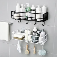 wall mounted bathroom shelves floating shelf shower hanging basket shampoo holder wc accessories kitchen seasoning storage rack