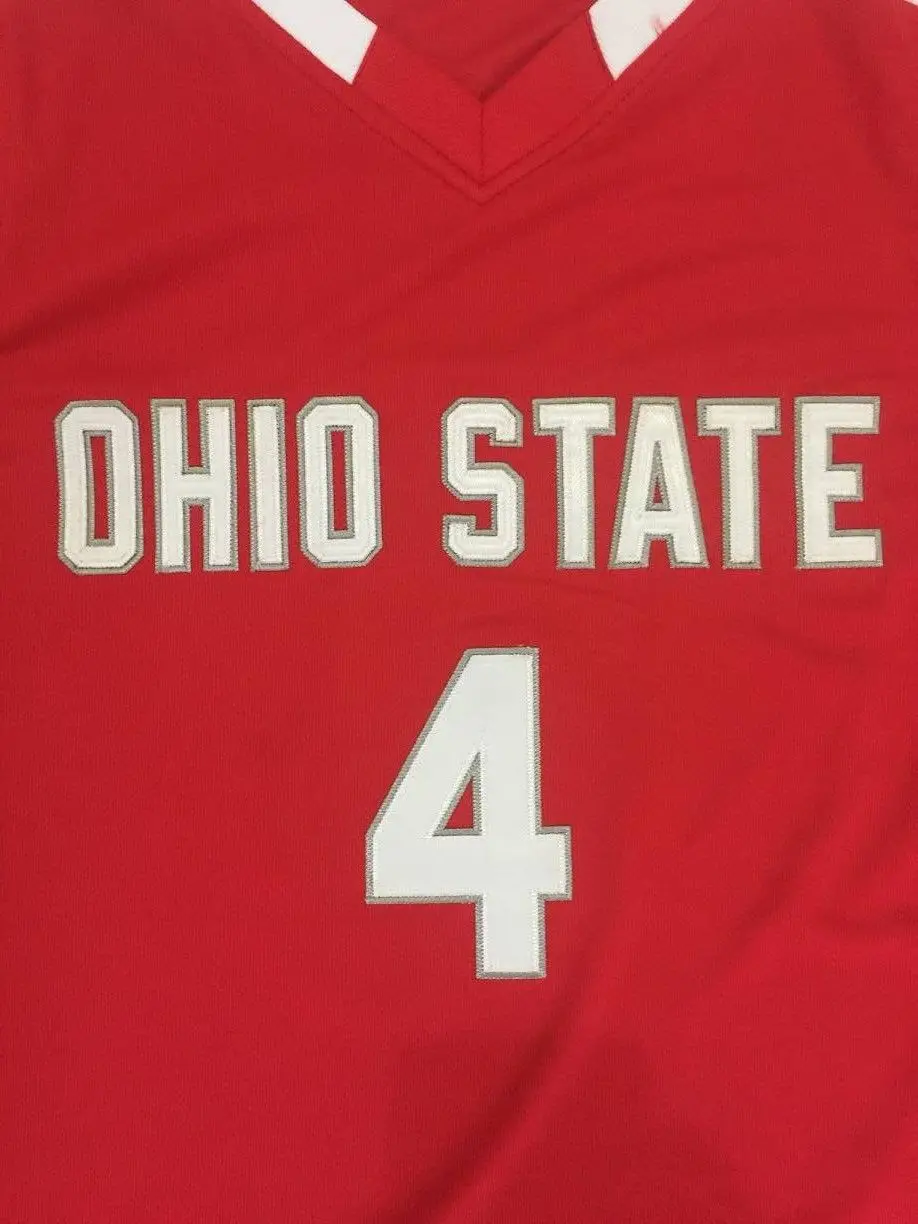 

4 Aaron Craft Ohio State Retro Throwback red white Basketball Jersey Mens Stitched Custom Any Number Name