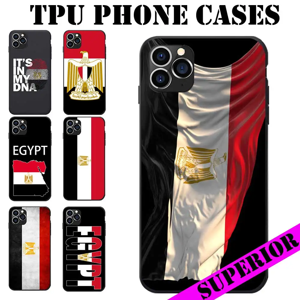 

For Samsung Galaxy A20 50 70 M20 30 S7 S8 S9 S10 5G LITE Edge PLUS NOTE Egypt Flag Coat of Arms Theme Soft TPU Phone Cases