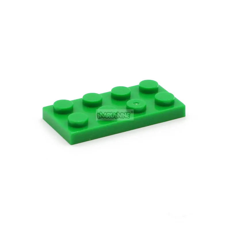 Зеленый MARUMINE 2x4 Dots Базовая пластина строительные блоки объемные части Creator Обучающие DIY кубики Moc совместимые все основные бренды - Цвет: Зеленый
