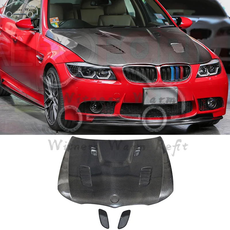 Чехлы для передних двигателей E90 чехлы BMW 3 серии 320i 325i 330i 335i 09 11 из углеродного