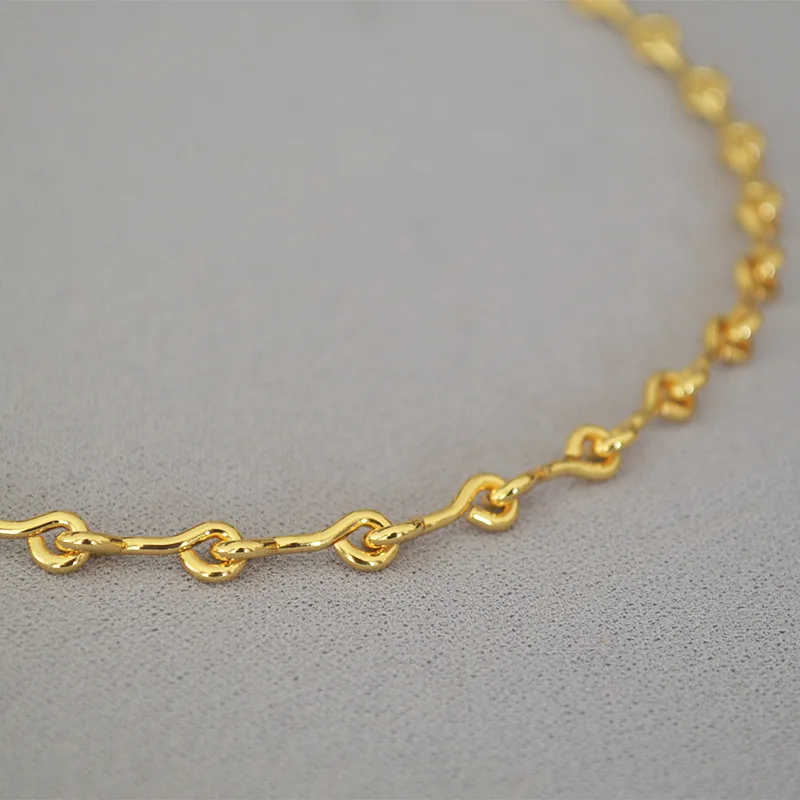 

CMajor Trendy Copper Jewelry Interrogation Mark Linked 18K Gold Plated Fashion Choker Necklace for Women 2021