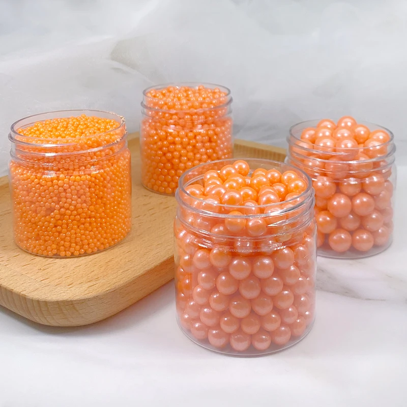 15 г съедобные Оранжевые Бусины Жемчужные украшения для торта жемчужные конфеты