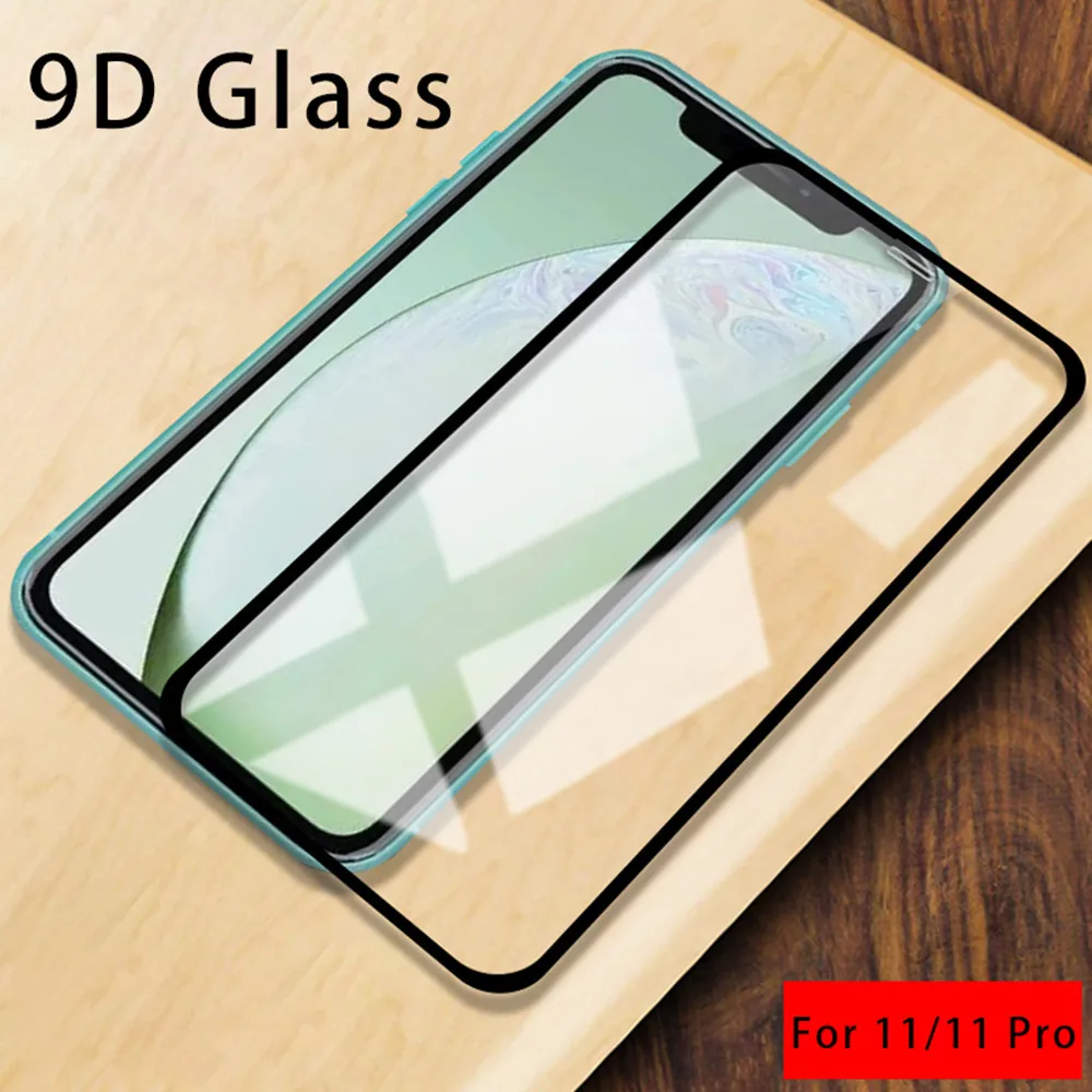 Закаленное стекло 9D для iPhone защитная пленка на весь экран 11 Pro Max X XS XR 6 6s 7 8 Plus