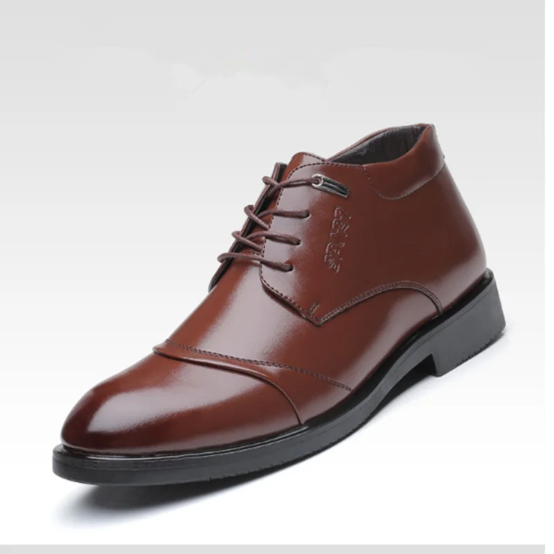 2018 новые модные высокое качество мужские теплые зимние сапоги плюс бархат Бизнес