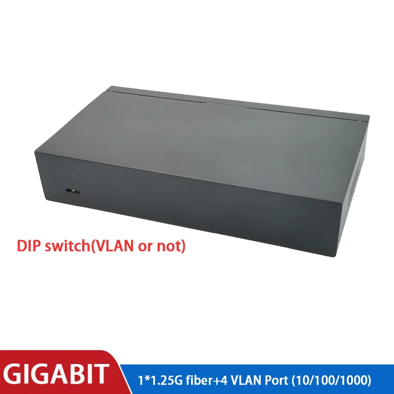 Волоконный коммутатор VLAN Ethernet 4 RJ45 1 SC виртуальный канал медиа конвертер