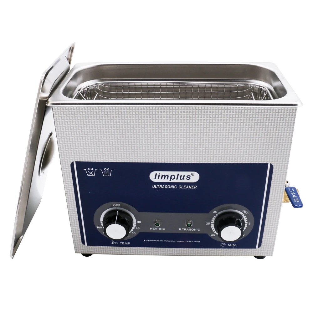 

Limplus 6.5L Ultrasonic Cleaner Stainless Steel 40kHz Knob Degas Heated Function Ultrasound Cleaner Electronic Tableware Washer