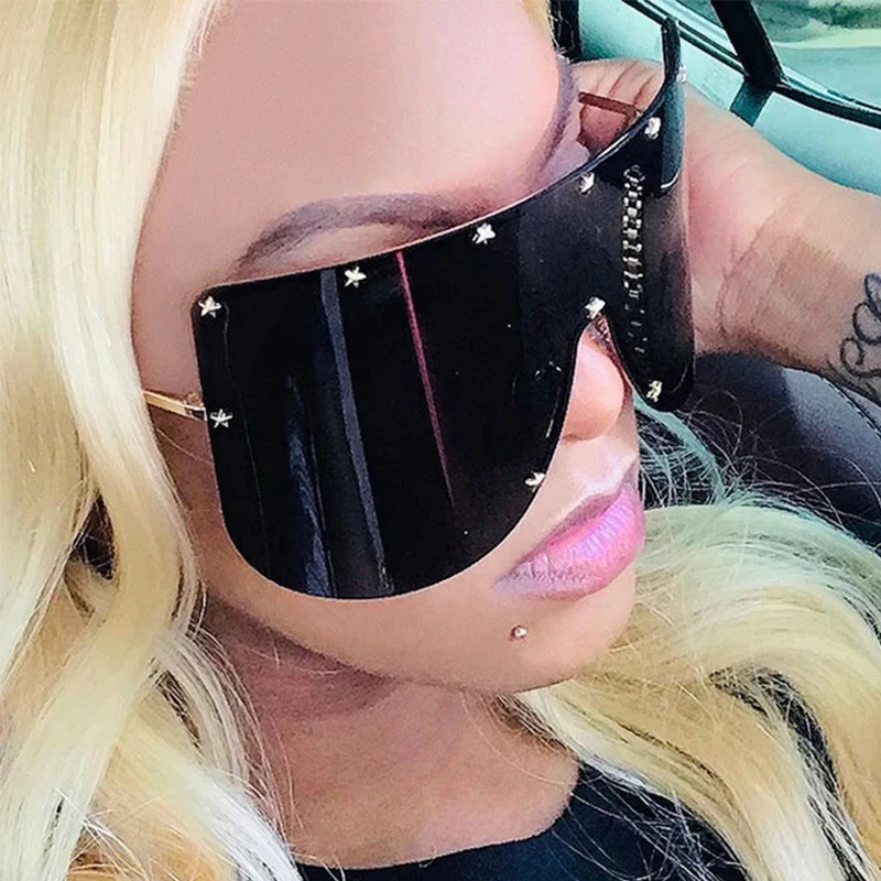 Солнцезащитные очки без оправы для мужчин и женщин шикарные брендовые