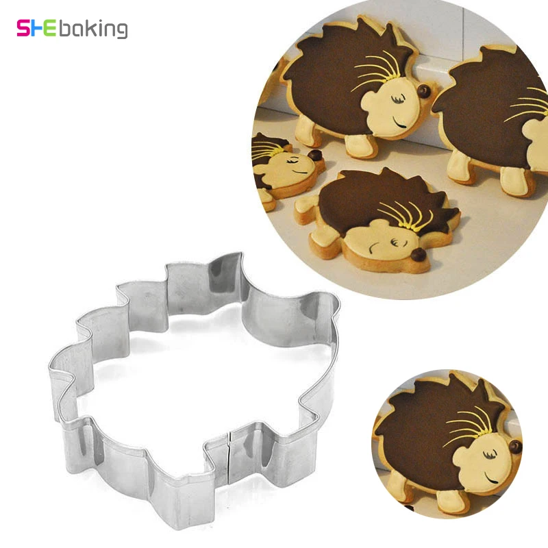 Shebaking 2 шт Ежик в форме животного формочка для печенья из нержавеющей стали DIY помадка, кондитерские изделия для украшения 3D форма для выпечки для печенья инструмент