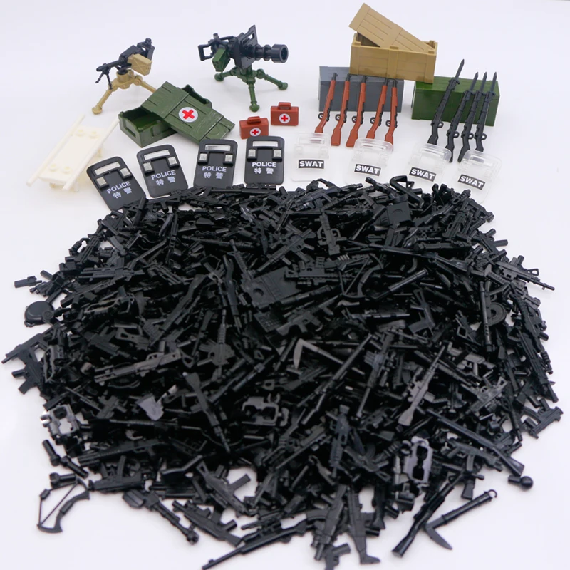 Военные строительные блоки WW2 оружие оборудование спецназ армейский солдат