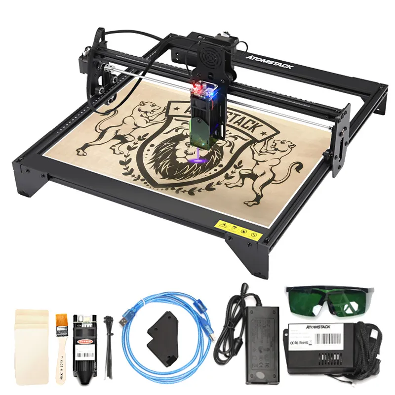 

A5 20W Laser Engraver CNC 410*400mm Carving Area DIY Dog Pet Tag Engraving Cutting Machine Fixed-focus Laser Precise Scale Lines