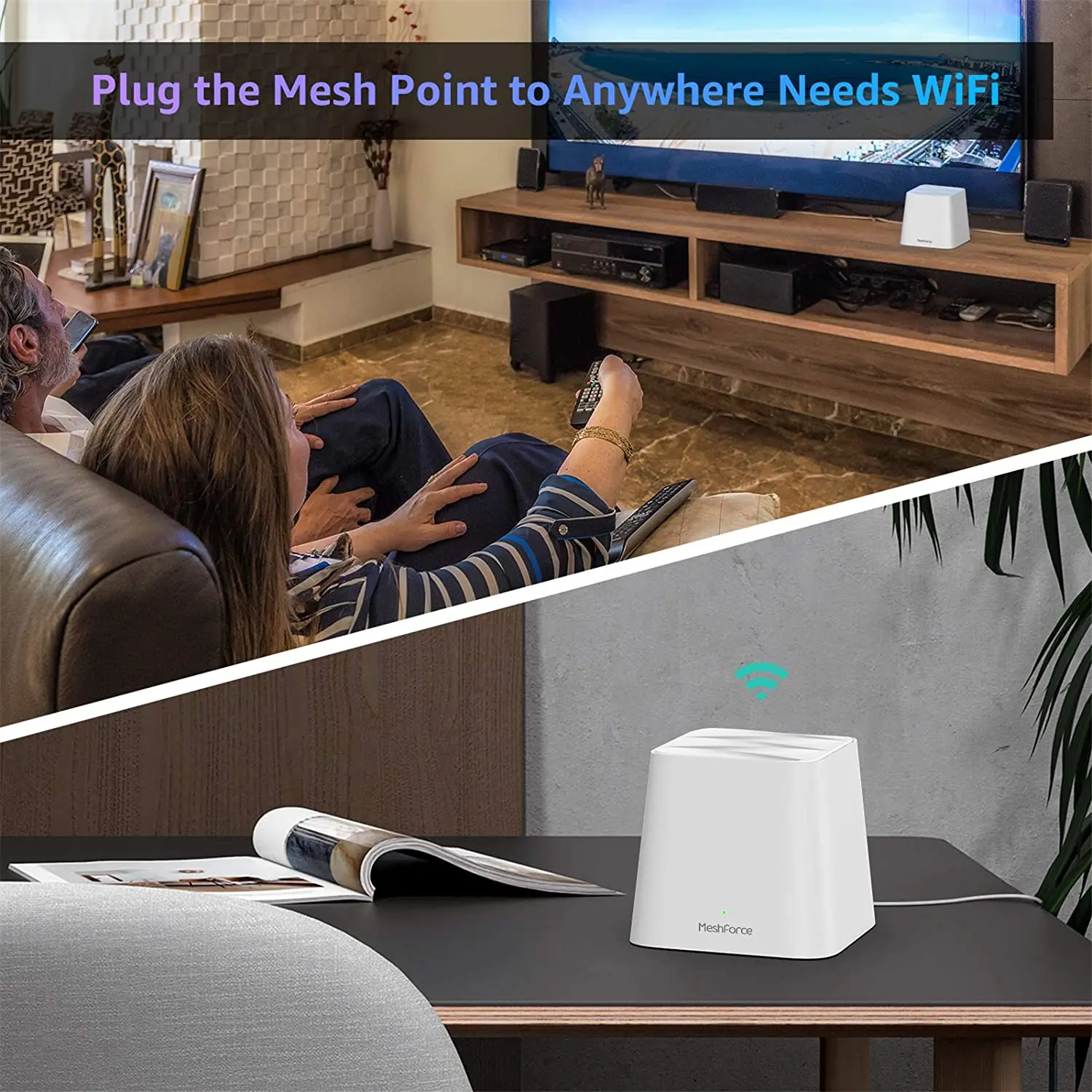 Wi-Fi-роутер MeshForce M1 AC1200 двухдиапазонный для всего дома сетка с Wi-Fi покрытием