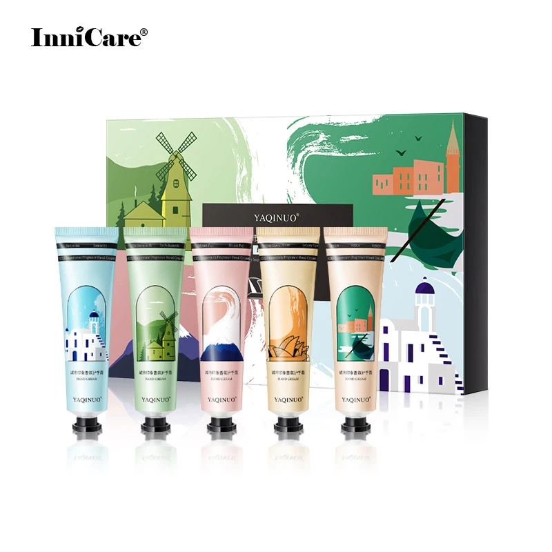 

5pcs/Sets Fragrance Hand Cream Box Sets Moisturizing Improving Hands Skin Dryness Anti Cracking Moisturizing Hand Care Lotion