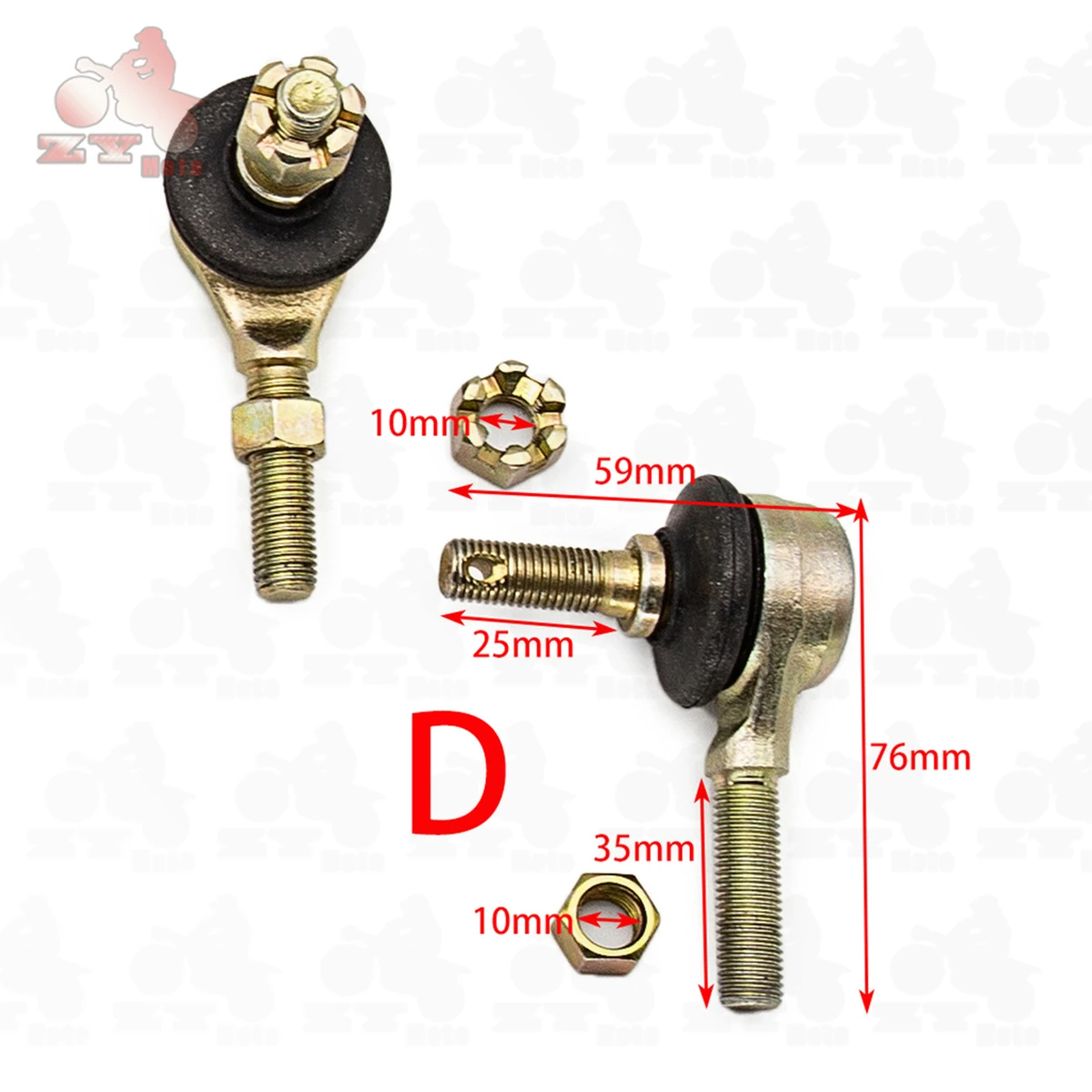 

1Pair Metal M10 Tie Rod Ball Joint For 50cc 70cc 90cc 110cc 125cc 150cc 200cc 250cc ATV Quad