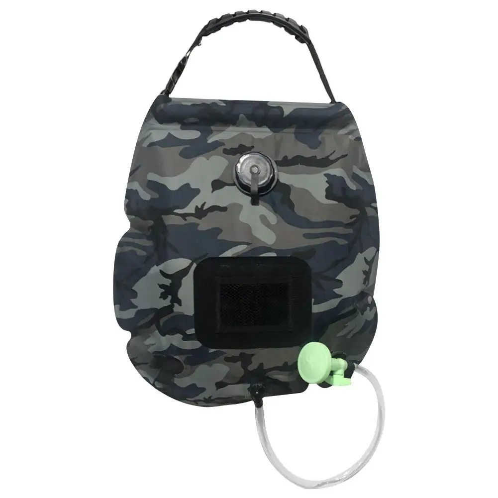 

20L High Capacity Camp Solar Shower Bag Foldable Heating Water Bags Portable Bath Bag With Shower Head For Camping Tent Travel