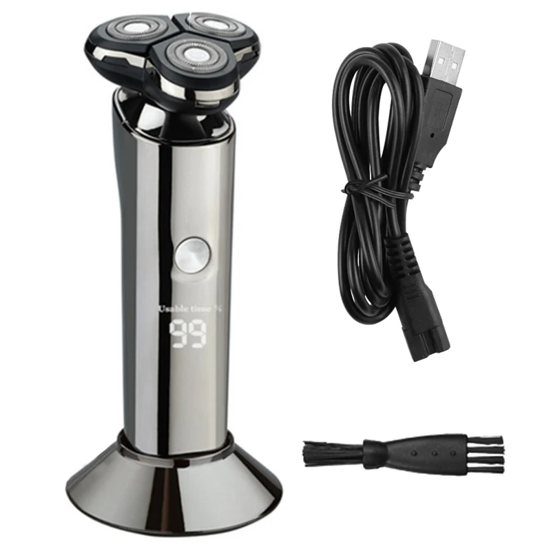 

Rotary floatingNew touch screen wet dry shaver rechargeable electric shaver beard cleaning electric razor facial shaving machine